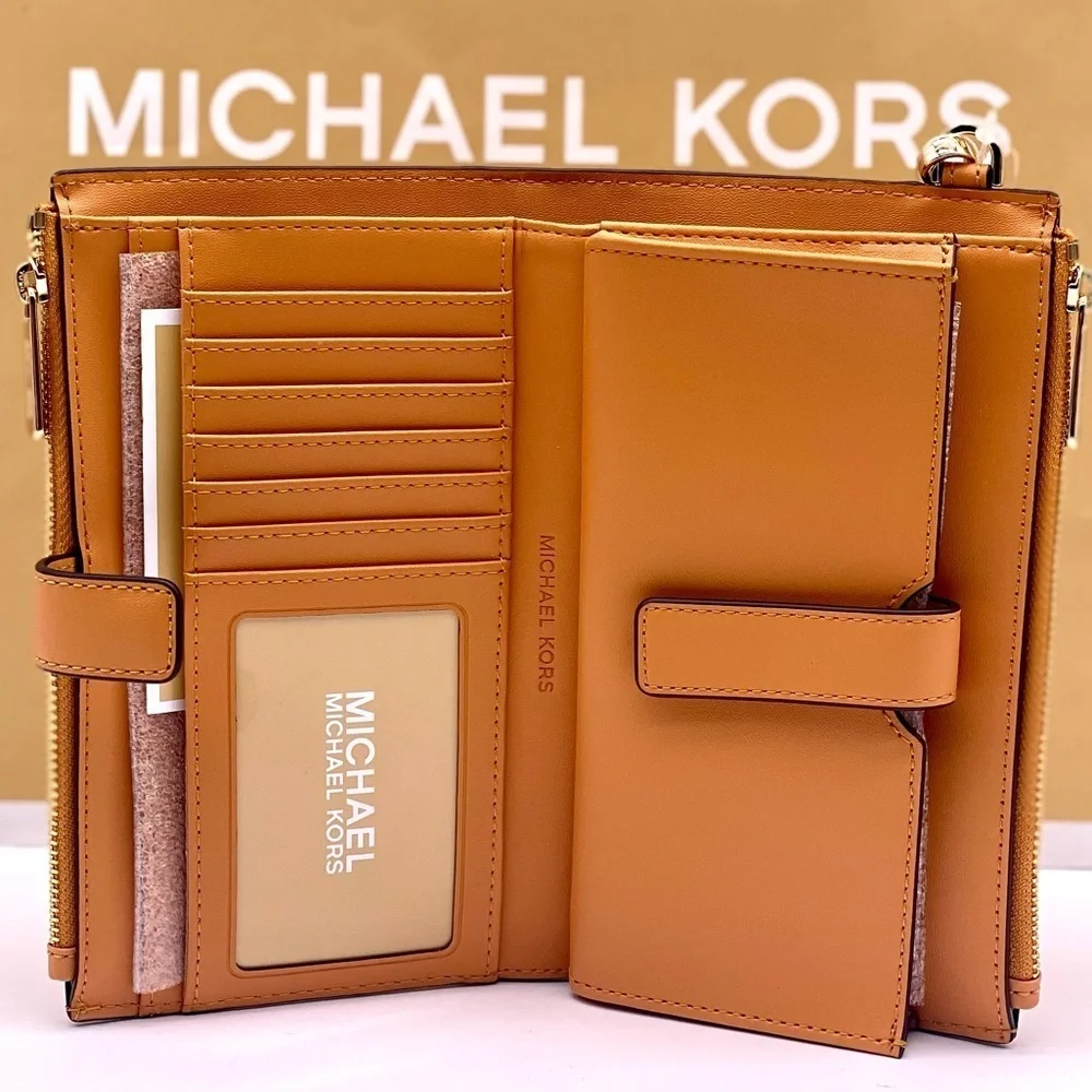 Michael Kors DoubleZip Wallet Wristlet Phone Case Cider